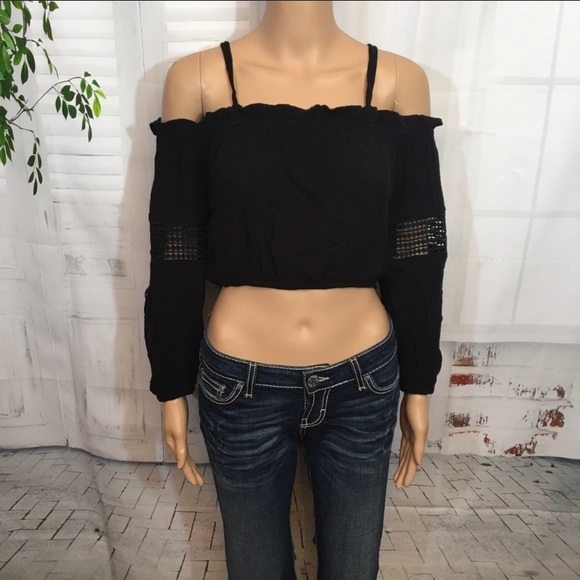 EARTHBOUND Tops - Off Shoulder Black Top